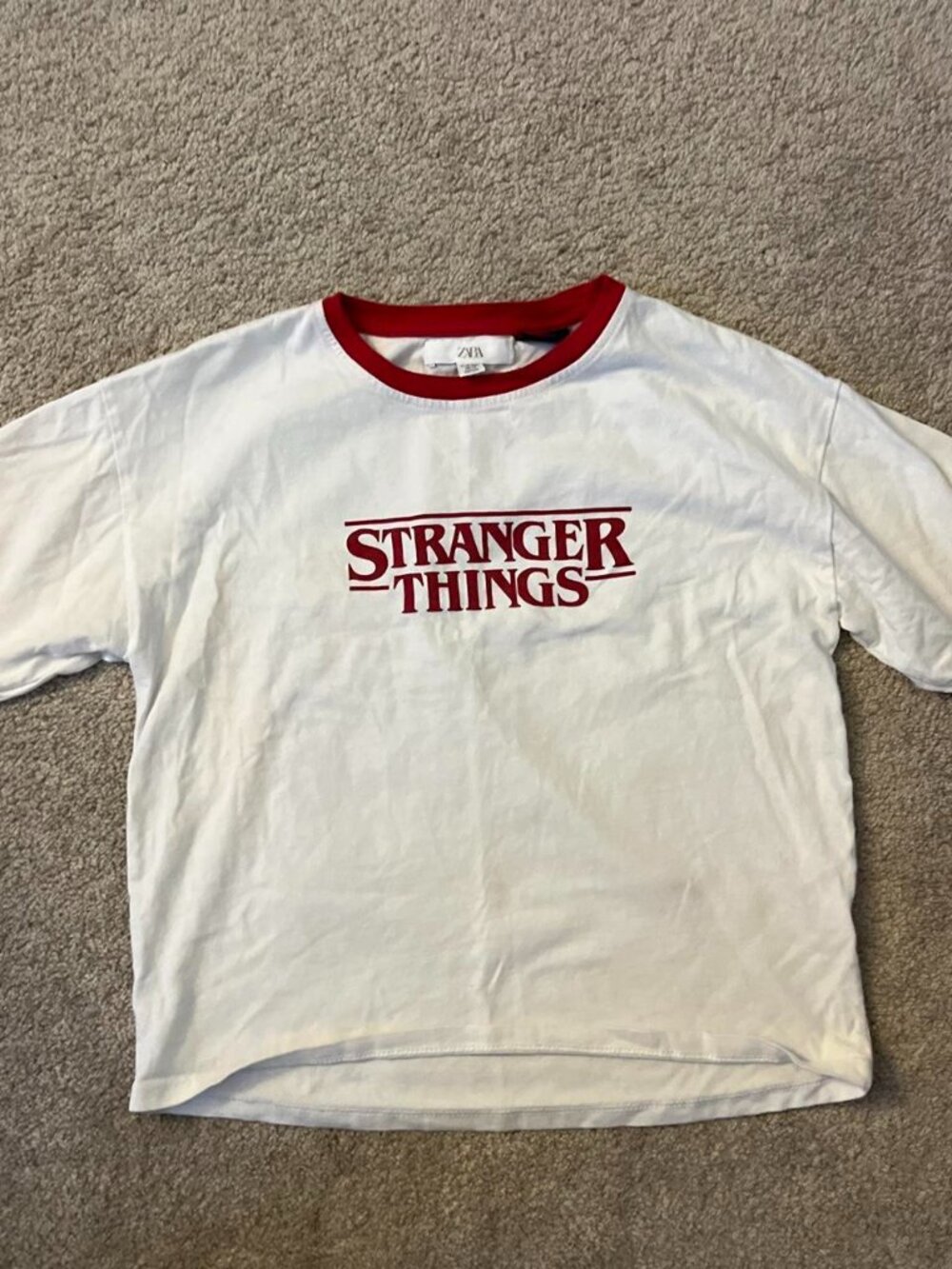 Zara Stranger Things 5 Graphic Ringer Tee Kids 11-12
